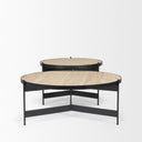 Mercana Wade 56" x 32" x 13.5" Metal,Stone Coffee Table