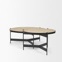 Mercana Wade 56" x 32" x 13.5" Metal,Stone Coffee Table