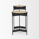 Mercana Wade 26" x 14" x 24" Metal,Stone Side Table