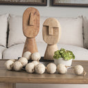 Mercana Ivan 5.1" x 4.7" x 11.8" Solid Wood Decorative Object