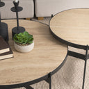 Mercana Wade 56" x 32" x 13.5" Metal,Stone Coffee Table