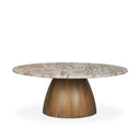 Mercana Allyson 42" x 42" x 16" Stone Coffee Table