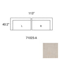 Mercana Warner 113" x 40.2" x 32.7"  Sectional Sofa - A
