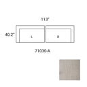 Mercana Warner 113" x 40.2" x 32.7"  Sectional Sofa - A