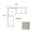 Mercana Warner 113" x 113" x 32.7"  Sectional Sofa - C