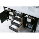 Black Onyx / Carrara White - 3 Faucet Holes