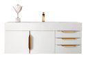 Glossy White / Radiant Gold / Glossy White - 1 Faucet Hole
