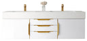 Glossy White / Radiant Gold / Glossy White - 1 Faucet Hole