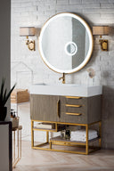 Ash Gray / Radiant Gold / Glossy White - 1 Faucet Hole
