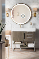Ash Gray / Brushed Nickel / Glossy White - 1 Faucet Hole