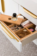 Glossy White / Radiant Gold / Glossy White - 1 Faucet Hole