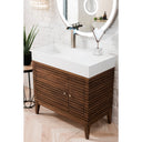 Mid-Century Walnut / Glossy White - 1 Faucet Hole