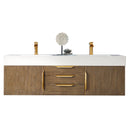Latte Oak / Radiant Gold / Glossy White - 1 Faucet Hole