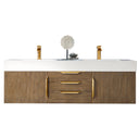 Latte Oak / Radiant Gold / Glossy White - 1 Faucet Hole