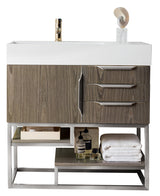 Brushed Nickel / Glossy White - 1 Faucet Hole