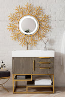 Ash Gray / Radiant Gold / Glossy White - 1 Faucet Hole
