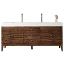 Mid-Century Walnut / Glossy White - 1 Faucet Hole