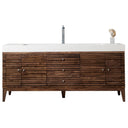 Mid-Century Walnut / Glossy White - 1 Faucet Hole