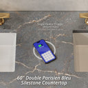 Light Natural Oak / Parisien Bleu - 3 Faucet Holes