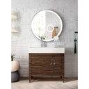 Mid-Century Walnut / Glossy White - 1 Faucet Hole
