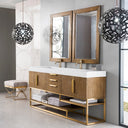 Latte Oak / Radiant Gold / Glossy White - 1 Faucet Hole