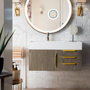 Ash Gray / Radiant Gold / Glossy White - 1 Faucet Hole