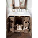 Whitewashed Walnut / Carrara White - 3 Faucet Holes