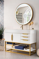 Glossy White / Radiant Gold / Glossy White - 1 Faucet Hole