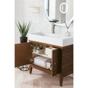 Mid-Century Walnut / Glossy White - 1 Faucet Hole