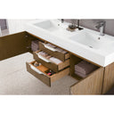Latte Oak / Brushed Nickel / Glossy White - 1 Faucet Hole