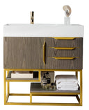 Ash Gray / Radiant Gold / Glossy White - 1 Faucet Hole