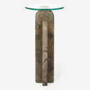Hand Polished Natural / Green Strata Marble / Glass