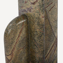 Hand Polished Natural / Green Strata Marble / Glass
