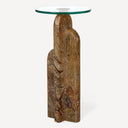 Hand Polished Natural / Brown stone / Glass