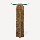Hand Polished Natural / Brown stone / Glass