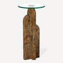 Hand Polished Natural / Brown stone / Glass