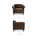 Dark Brown Faux Mohair