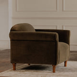 Dark Brown Faux Mohair