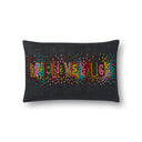 Black / Multi / 13" x 21" Cover w/Poly