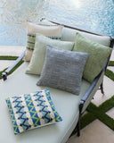 Blue / Ivory / 22" x 22" Cover w/Poly