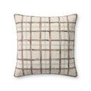 Ivory / Brown / 20" x 20" Cover w/Down