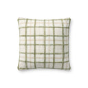 Ivory / Green / 18" x 18" Cover w/Down
