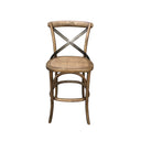 LH Home Cross Back Fixed Counter Stool