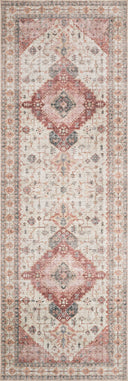 Ivory / Berry / 7' x 9' Oval