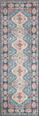 Turquoise / Terracotta / 7' x 9' Oval
