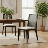 Oyster Linen / Black Frame