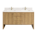 Light Natural Oak / White Zeus - 1 Faucet Hole