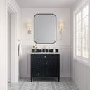 Black Onyx / Victorian Silver - 3 Faucet Holes
