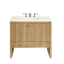 Light Natural Oak / White Zeus - 3 Faucet Holes