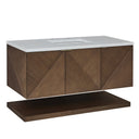 Chestnut / White Zeus - 3 Faucet Holes